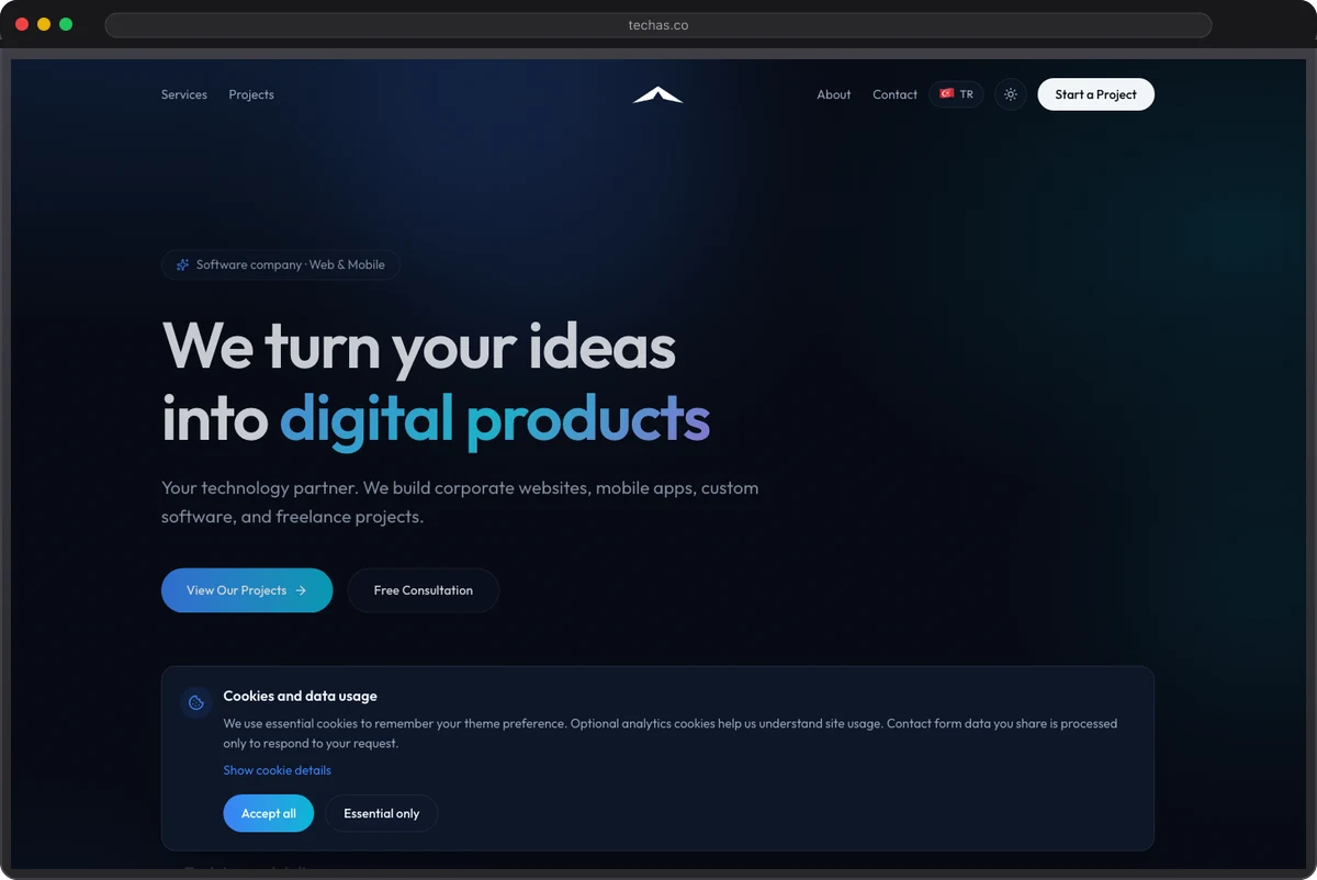 TechAs.co website preview